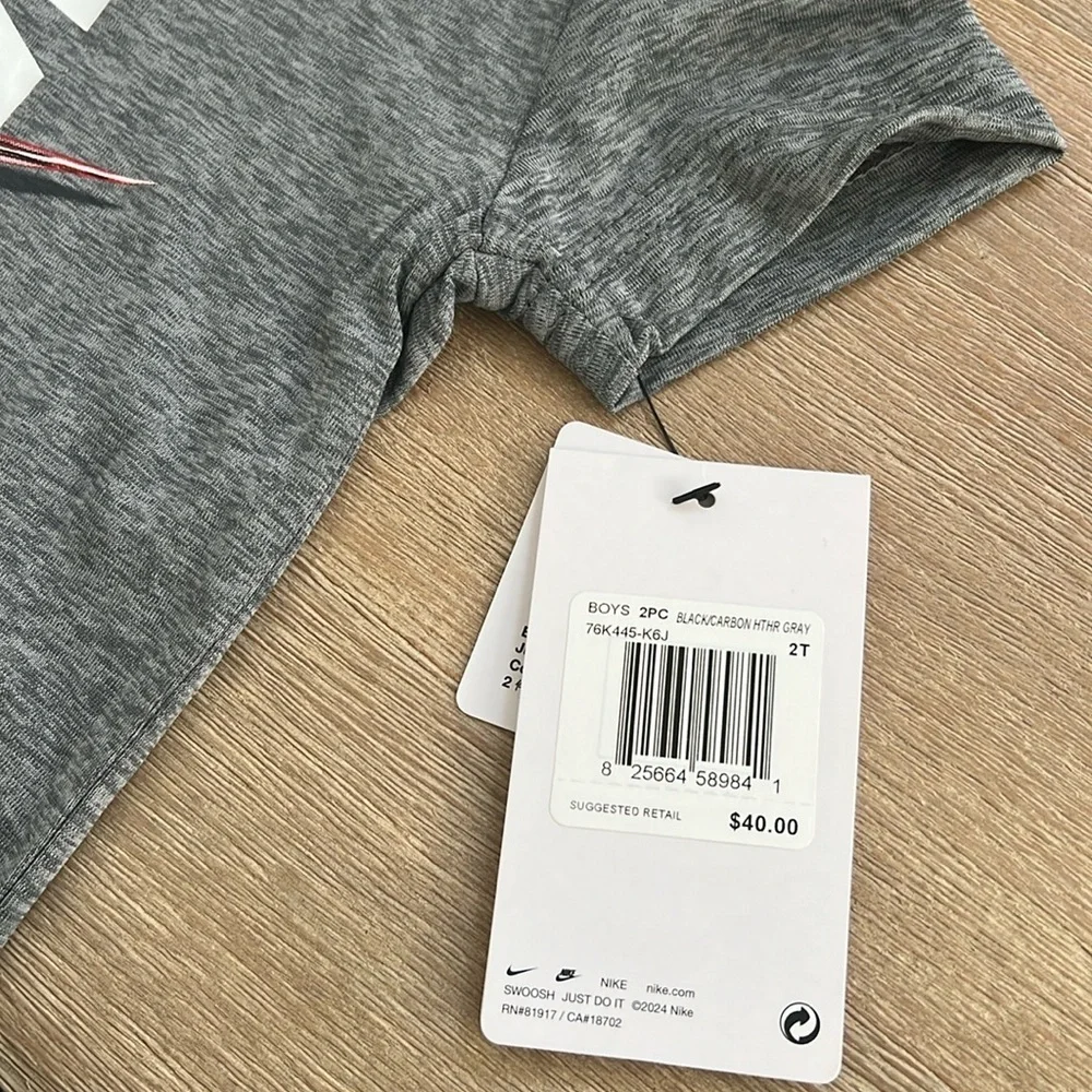 Nike Dri-Fit Boys Activewear Set Graphic T-Shirt Shorts 2T 3T - Picture 6 of 8